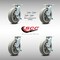 Service Caster 8 Inch SS Thermoplastic Rubber Caster Set with Roller Bearings&Brake/Swivel Lock SCC-SS30S820-TPRRF-TLB-BSL-4 - alternate 2